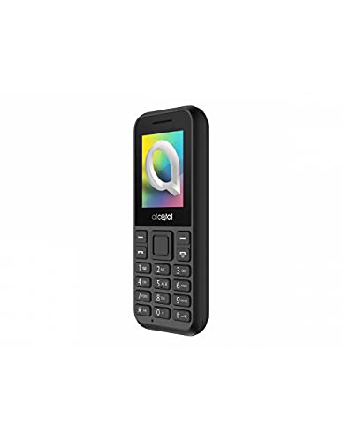 Alcatel 1066D - Telefono móvil de fácil uso, Pantalla de 1.8” QQVGA, 2G, cámara trasera CIF, 4MB de RAM, 4MB de ROM, batería 400mAh (Negro)