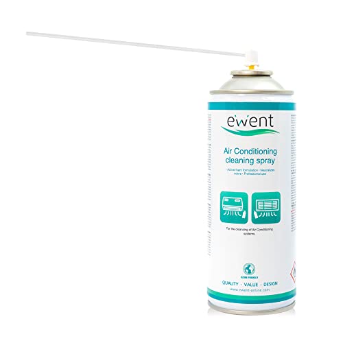 Ewent EW5619 - Spray de limpieza de aire acondicionado 400ml - Spray de limpieza para la limpieza de sistemas de aire acondicionado.