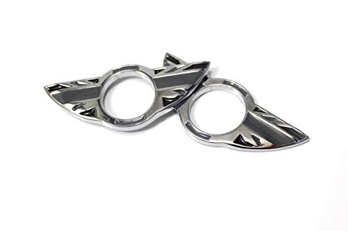 HDX 2 piezas de anillos de emblema de ala para cerradura de puerta, perillas, pegatinas compatibles con Mini Cooper R60 Countryman R61 Paceman (Union Jack)