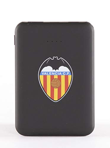 Valencia Club de Fútbol - Batería Externa para Móvil - Entrada Tipo C y Micro USB - Salida USB - Diseño Compacto con Piloto Luminoso - De 2 a 3 Cargas Completas - Producto Oficial del Equipo