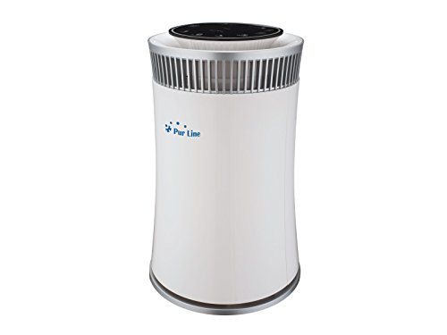 PUR LINE Fresh Air 50 - Purificador de Aire Filtro HEPA, Carbón Activo, Lámpara UV e Ionizador para Superficies 20 m²