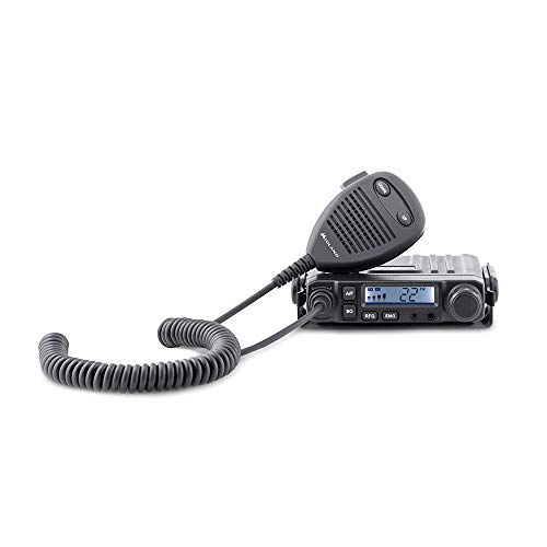 Midland Radio CB para Vehículo M-Mini CB Multibanda 40 Canales Am/FM, Transceptor Compacto con Micrófono y Toma 2 Pin para Adaptador Bluetooth, con Canal de Emergencia