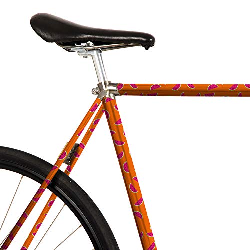 MOOXIBIKE Fahrradfolie mit Muster für Rennrad Lámina para Bicicleta de Carreras, Unisex Adulto, Naranja, 1 x 150 x 13 cm