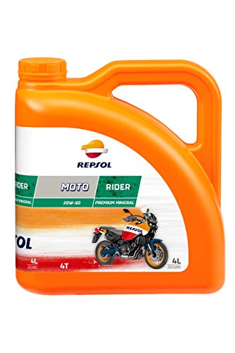 REPSOL Moto Rider 4T 20W-50 Aceite De Motor Para Moto, 4L