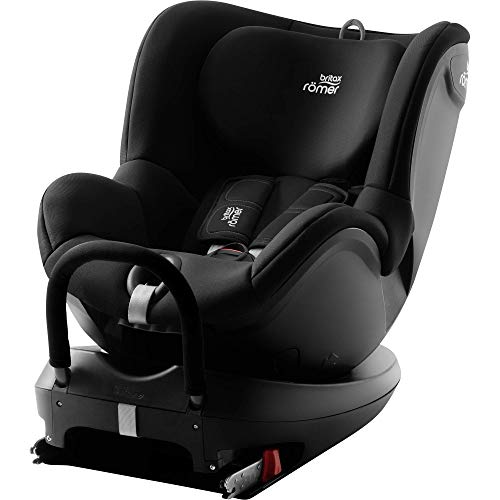 BRITAX RÖMER silla de coche DUALFIX2 R, Giratoria a 360 ° y con fijación ISOFIX, niño de 0 a 18 kg (Grupo 0+/1) desde el nacimiento hasta los 4 años, Cosmos Black