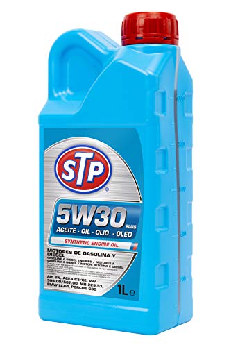 STP 5W30 PLUS - Aceite para Motores Gasolina y Diesel (API SN, ACEA C3/C2, 504.00/507.00, MB 229.51, LL-04, PORCHE C30)