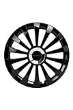 Goodyear GOD9033 1 Juego de 4 tapacubos Color Negro de 15” con tecnología Flexo y Anillo de sujeción Ajustable, Set de 4