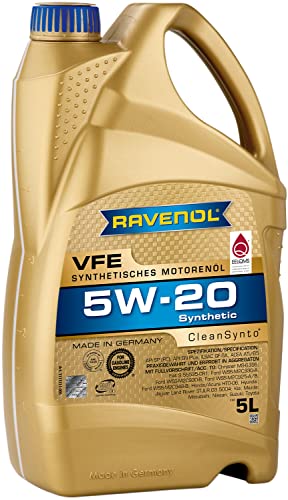 RAVENOL J1A1505-005 VFE 5W-20 Aceite totalmente sintético API SN, ILSAC GF-5 (5 litros)