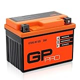 GP-PRO Batería de Gel 12V 5Ah GTX4L-BS (similar a YB4L-B / YTX5L-BS / YTX4L-BS)
