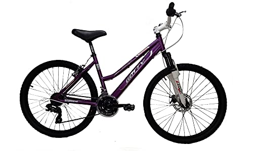 GOTTY Bicicleta de montaña MTB Mujer CRS, Aluminio 26', con suspensión Zoom Gama Alta, Cambio Shimano de 18 velocidades y Freno de Disco. (Violeta)