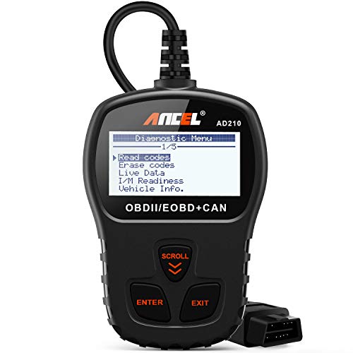 ANCEL AD210 OBD II Lector de Código de Automóvil Herramienta de Análisis de Diagnóstico del Escáner OBD2 para Vehículos Diésel y Gasolina con el Manual en español