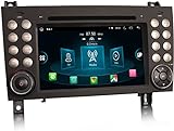 Erisin 7 Pulgadas 8 Núcleos 64GB ROM Android 12 Estéreo de DVD Automóvil para Mercedes-Benz SLK Clase R171 SLK200 SLK280 Soporte GPS Navegación CarPlay Android Auto DSP Bluetooth WiFi Dab+ DVB-T/T2