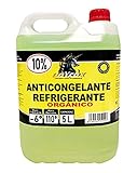 Unycox UNYCQ Anticongelante 10% Orgánico Gama Deluxe, Verde fosforito, 5 litros