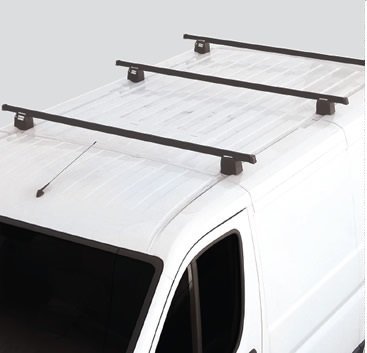Fabbri 74026 - Juego de 3 barras para baca de furgoneta (sistema antirrobo)