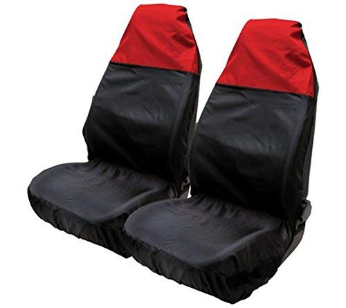 ASC-Protector de asiento de nailon Resistente al agua color rojo y negro