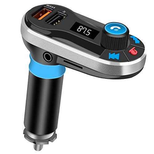 Transmisor FM Bluetooth para Coche Manos Libres Cargador USB Adaptador de Radio Reproductor MP3