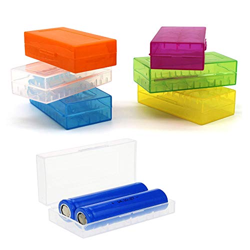 DELSEN Caja protectora de batería de 6 piezas para batería 18650/CR123A/16340