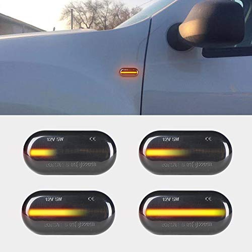Marcador lateral luces intermitentes LED dinámico para Dacia Duster Dokker Lodgy Renault Megane 1 Clio1 2 Kangoo Espace Smart Fortwo 453