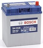 Bosch S4018 Batería de coche 40A/h 330A tecnología de plomo-ácido para vehículos sin sistema Start y Stop