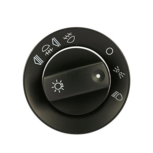 Cikuso Cubierta del interruptor de faro de niebla de coche para Audi A4 B6 B7 / regulador de intensidad de salpicadero/Interruptor de regulador de intensidad de faro