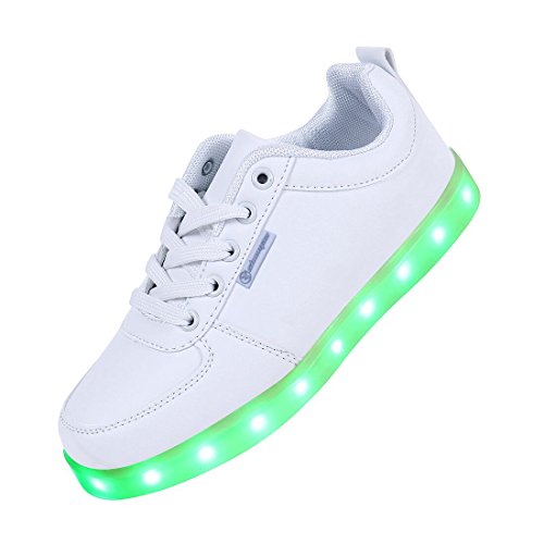 Shinmax Serie de Adultos Zapatillas LED USB de Carga de 7 Colores de Luz Zapatillas con Luces del Zapato por la Fiesta de Baile de Navidad de San Valentín con el CE Certificado
