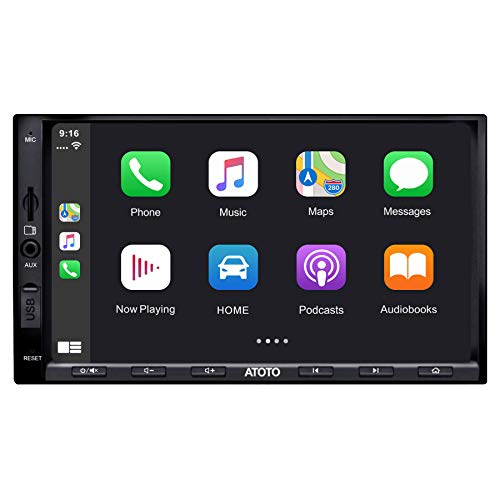 Radio de Coche de 2 DIN ATOTO - SA102 Starter (YS102SL) CarPlay y Android Auto, Bluetooth, Enlace de duplicación de teléfono, Radio, Video y Audio USB