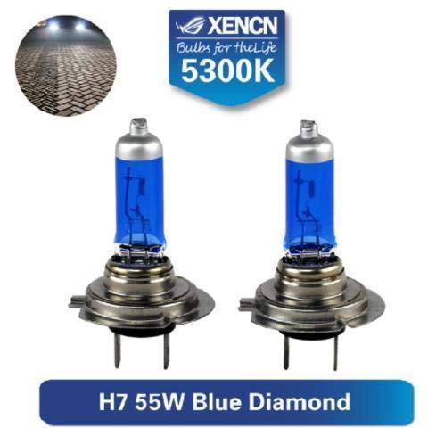 SET 2x BOMBILLAS HALOGENAS HOMOLOGADAS ITV XENCN H7 55W BLUE DIAMOND LIGHT 5300K +20% PX26d EFECTO XENON Super Bright Diamond Car Light Bulbs Halogen Headlight Xenon Lamps