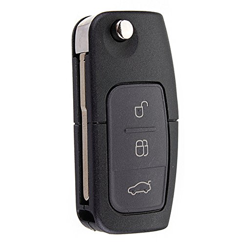 Llave con mando a distancia plegable de coche, de Katur, con 3 botones, de 433  MHz, para Ford con chip 4D-63