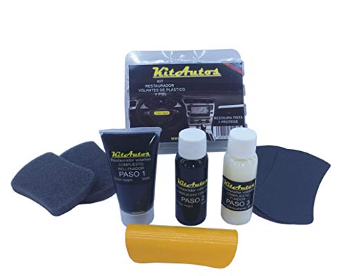 KITAUTOS kivp Kit Restaurador Volantes De Piel Y Plastico Color Negro