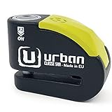 urban UR10 Candado Antirrobo Moto Disco con Warning y Alarma 120dba, Alta Seguridad Homologado CLASSE Sra, Doble Cierre 10 mm