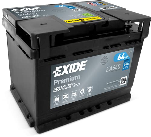 Exide EA640-L2 Premium Carbon Boost Batería de Coche, 64Ah
