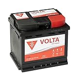 Volta baterías plomo calcio Bateria de Coche Standard 45Ah 360A - Borne +Dcha - Medidas Largo 207 x Ancho 175 x Alto 190 mm con 2 años de Garantía - Fabricación Europea. Automóvil de turismo