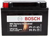 Bosch 0986FA1020 Batería para Moto, 8 Ah, 135 A, tecnología Gel, batería de Arranque en Calidad de Fabricante Original, ciclos de Almacenamiento, no Requiere Mantenimiento, Color Negro