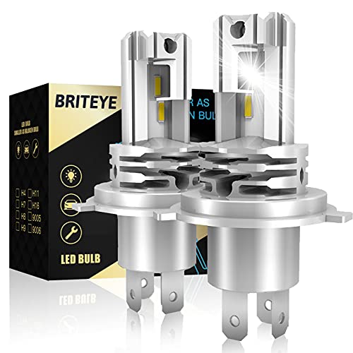 Briteye Bombillas H4 LED 6500K Altas/Bajas DC 12V/24V Para Faros de Coche (2pcs)
