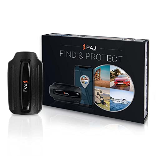 PAJ GPS Power Finder- Localizador GPS para Coche, Motocicleta y Camiones con imán- 40 días de duración de la batería (90 en Modo de Espera)- Rastreador Profesional en Tiempo Real con App móvil
