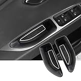 CDEFG [2 unidades] Seat Leon 5F mk3 2013-2019 Caja de almacenamiento para el coche, marco interior de la puerta del coche, organizador para el interior del coche (Blanco)
