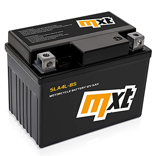 Maxtuned SLA4L-BS 12V 5Ah Scooter Batería de arranque (Sin necesidad de mantenimiento/Sellado) parecido a YTX5L-BS YB4L-B YTX4-BS