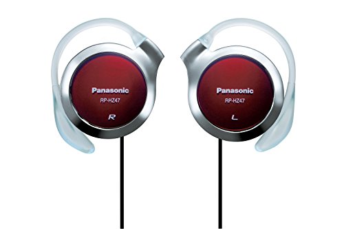 Panasonic RP-HZ47-R - Auriculares Supra-aurales (Supra-aural, Gancho para la Oreja, cableado, 14-24000 Hz, 1 m, Rojo)