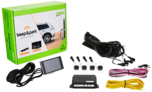 VALEO Beep & Park Kit Sensores de aparacamiento con 4 sensores + pantalla LCD - montaje delantero o trasero 632201