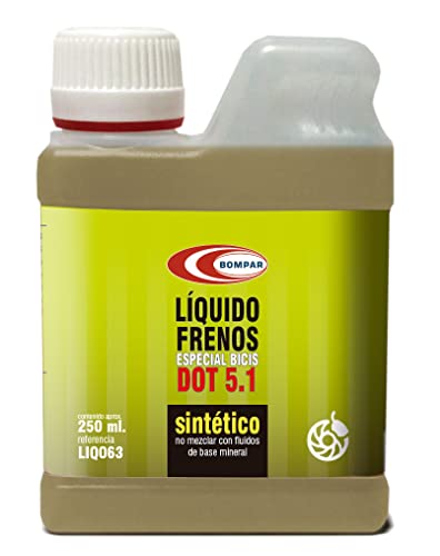 BOMPAR Dot 5.1 Liquido de Frenos, Unisex Adulto, Amarillo, 250 ml