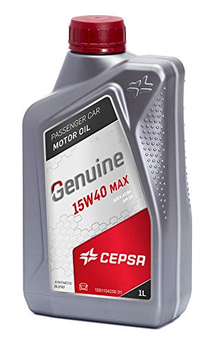 CEPSA Genuine 15W40 MAX 1L 15W40 Lubricante Mineral para Motores Diesel y Gasolina