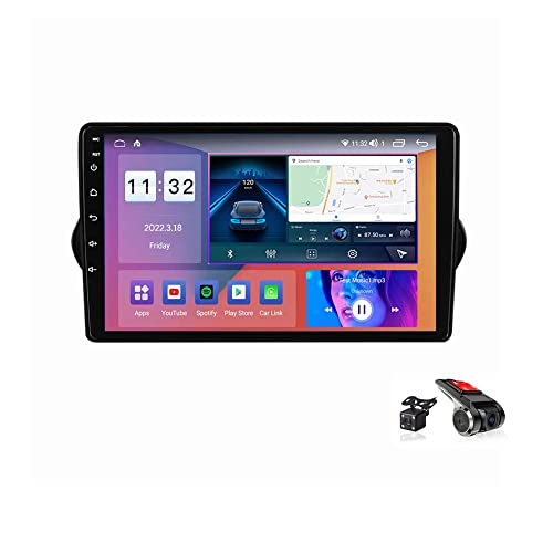DLYAXFG Android 10 Radio Pantalla 2-Din Coche Equipo Musica para Fiat Egea 2015-2018 GPS Navegador 9'' MP5 Multimedia Video Player Bluetooth Receiver Apoyo 4G 5G WiFi SWC Carplay,M200S