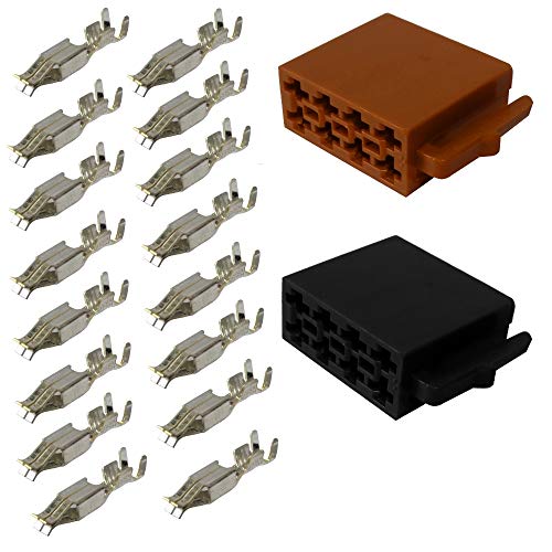 AERZETIX: 2x Conectores enchufe ISO 16PIN universal para autoradio altavoces de coche, vehiculos C11038