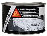 Sika MRP Soft, Masilla para reparar pequeños desperfectos en la carrocería sobre láminas zincadas, aluminio y acero, 1 kg, Blanco