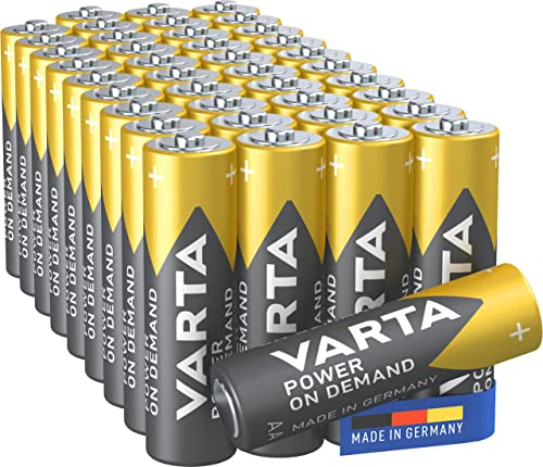 Varta Power On Demand - Pilas alcalinas AA / LR6 / Mignon (pack de 40 unidades, 1.5 V)