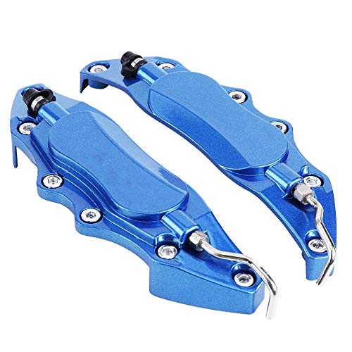 Akozon Protector de Pinza de Freno Cubierta de Aleación de Aluminio para Eje de Rueda 14in-15in Pequeño 2 unids(azul)