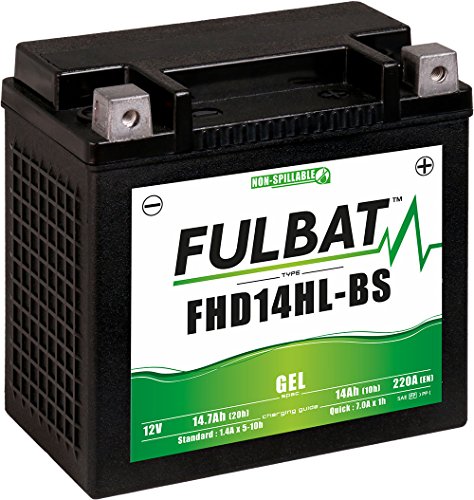 Fulbat - Batería moto Gel FHD14HL-BS/ETX14L 12V 14Ah