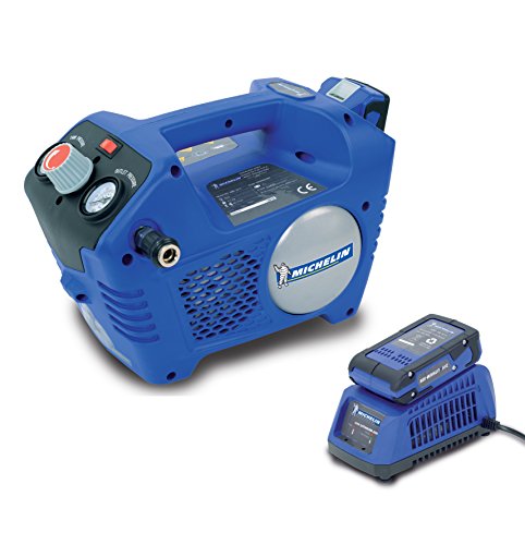 MICHELIN Mbl24V Compresor de aire portátil con batería y cargador, Azul