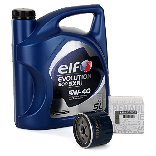 Duo Servicio Cambio de Aceite - Elf Evolution SXR 5W-40 5 lts + Filtro aceite Original 8200768927