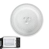 TECHEEL G Plato giratorio de cristal, 24,5 cm, plato giratorio para microondas, placa de cristal para microondas, cocina, comedor, oficina